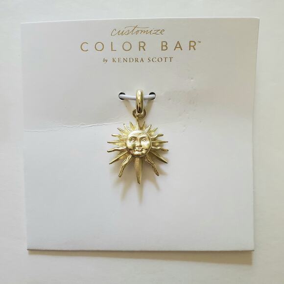 NEW Kendra Scott Sun Tassel Spike Charm Necklace Rose Gold Silver Gold Mixed - Picture 4 of 7